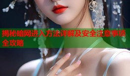 揭秘暗网进入方法详解及安全注意事项全攻略
