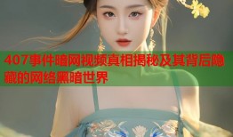407事件暗网视频真相揭秘及其背后隐藏的网络黑暗世界