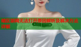 暗区禁网无法打开原因解析及解决方法详解