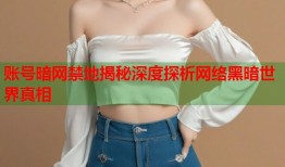 账号暗网禁地揭秘深度探析网络黑暗世界真相