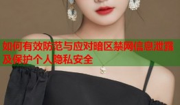如何有效防范与应对暗区禁网信息泄露及保护个人隐私安全
