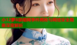 小12萝8禁暗网事件揭秘与网络安全隐患深度解析