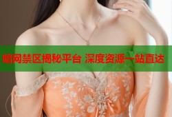 暗网禁区揭秘平台 深度资源一站直达