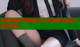 揭秘暗网世界暗网可以买到哪些物品和服务详解