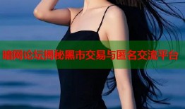 暗网论坛揭秘黑市交易与匿名交流平台