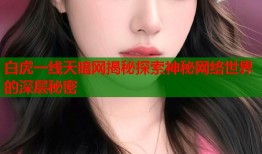 白虎一线天暗网揭秘探索神秘网络世界的深层秘密