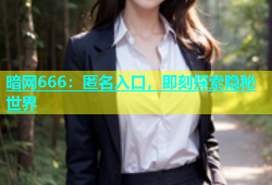 暗网666：匿名入口，即刻探索隐秘世界