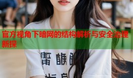 官方视角下暗网的结构解析与安全治理新探
