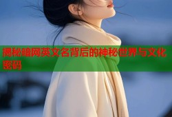 揭秘暗网英文名背后的神秘世界与文化密码