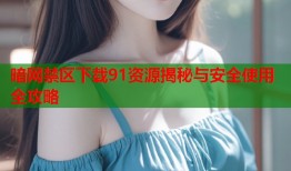 暗网禁区下载91资源揭秘与安全使用全攻略