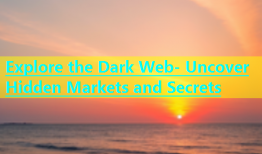 Explore the Dark Web- Uncover Hidden Markets and Secrets