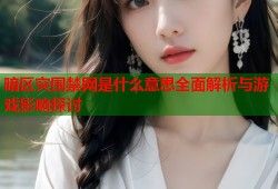 暗区突围禁网是什么意思全面解析与游戏影响探讨