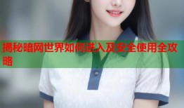 揭秘暗网世界如何进入及安全使用全攻略