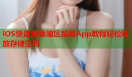 iOS快速删除暗区禁网App教程轻松释放存储空间