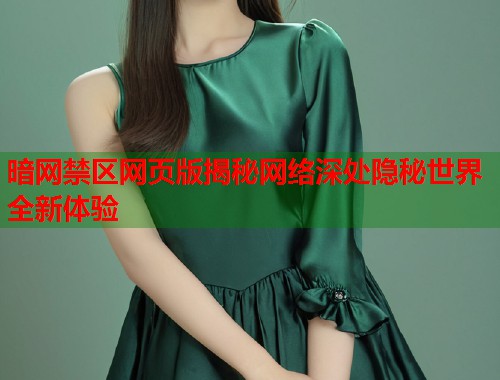暗网禁区网页版揭秘网络深处隐秘世界全新体验