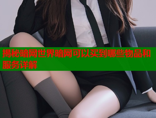 揭秘暗网世界暗网可以买到哪些物品和服务详解