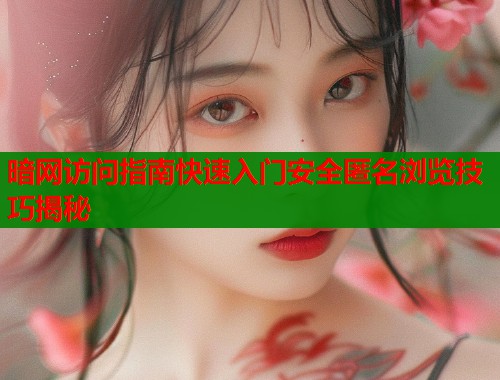 暗网访问指南快速入门安全匿名浏览技巧揭秘